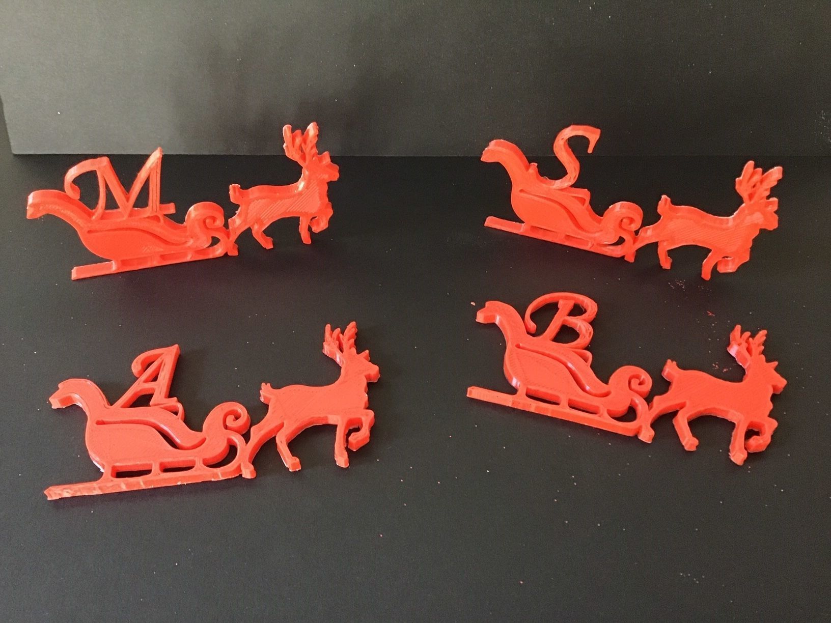 CHRISTMAS REINDEER 3D letters stl file 3D print model_4