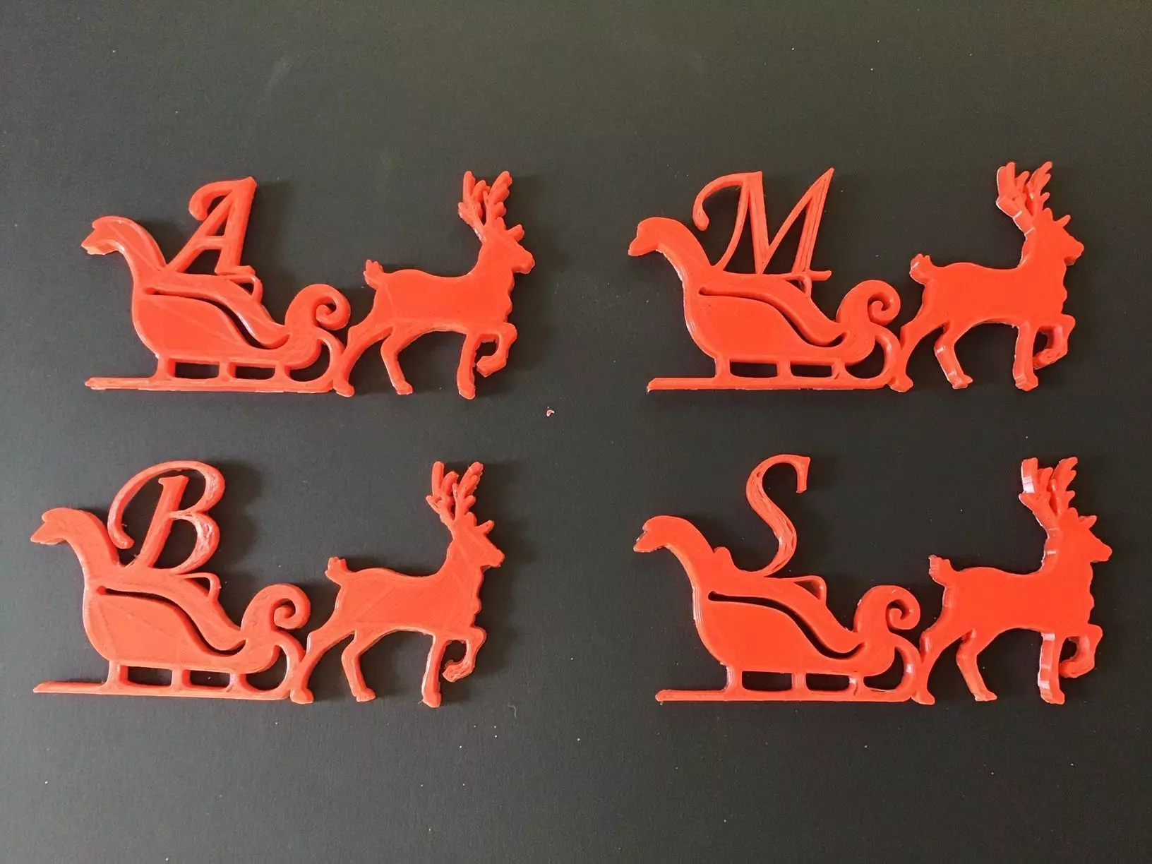 CHRISTMAS REINDEER 3D letters stl file 3D print model_0