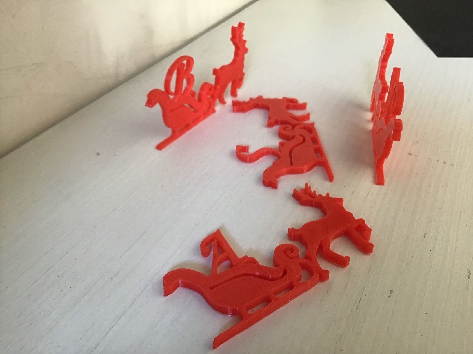 CHRISTMAS REINDEER 3D letters stl file 3D print model_6