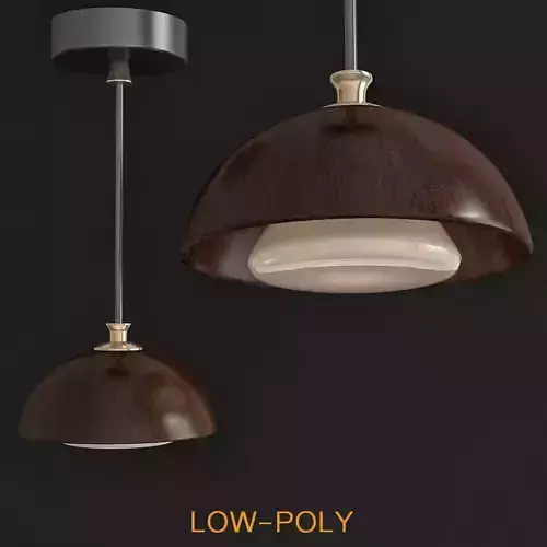 Loft wood pendant lamp 3d model