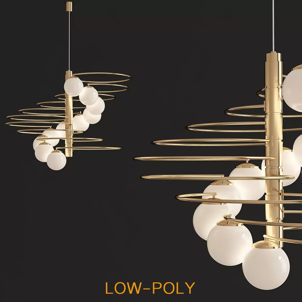 Lumi Chandelier 3d model Low-poly 3D model_0