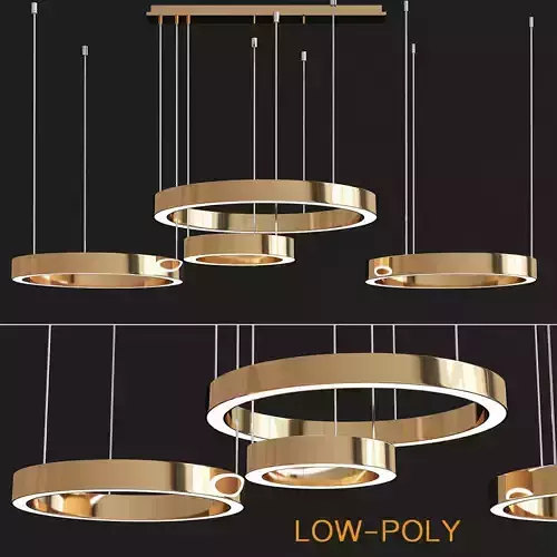 Circle Ring Chandelier 3d model