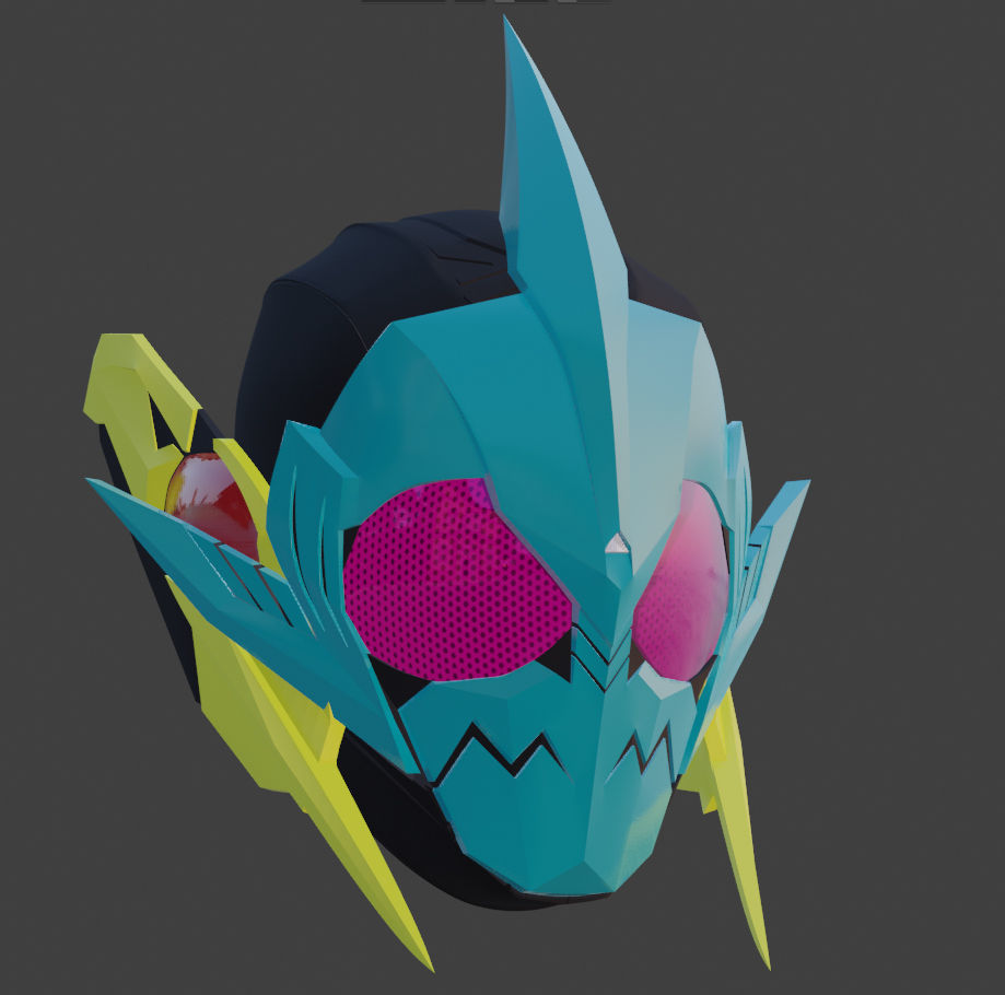 Kamen Rider Zero one Biting Shark Mask 3D print model_1