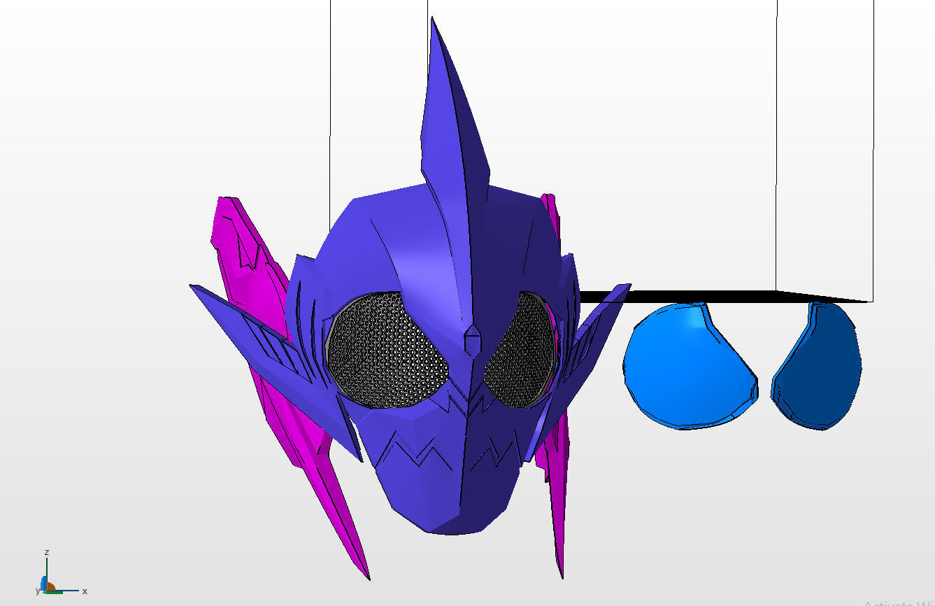 Kamen Rider Zero one Biting Shark Mask 3D print model_3