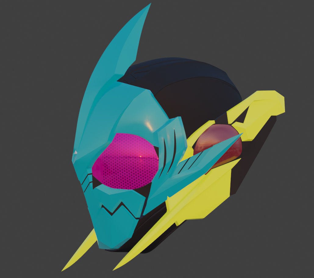 Kamen Rider Zero one Biting Shark Mask 3D print model_2