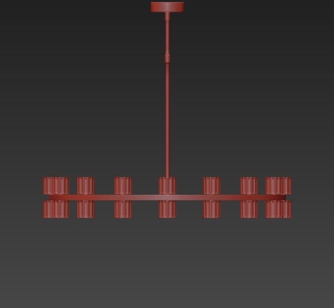 Zhongshan chandelier 3D model_1
