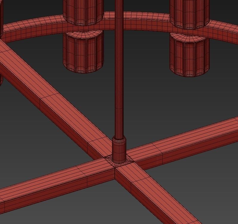 Zhongshan chandelier 3D model_7