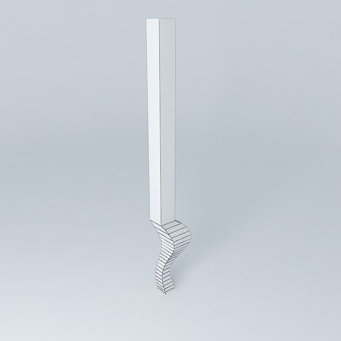 Table leg model Free 3D model_3