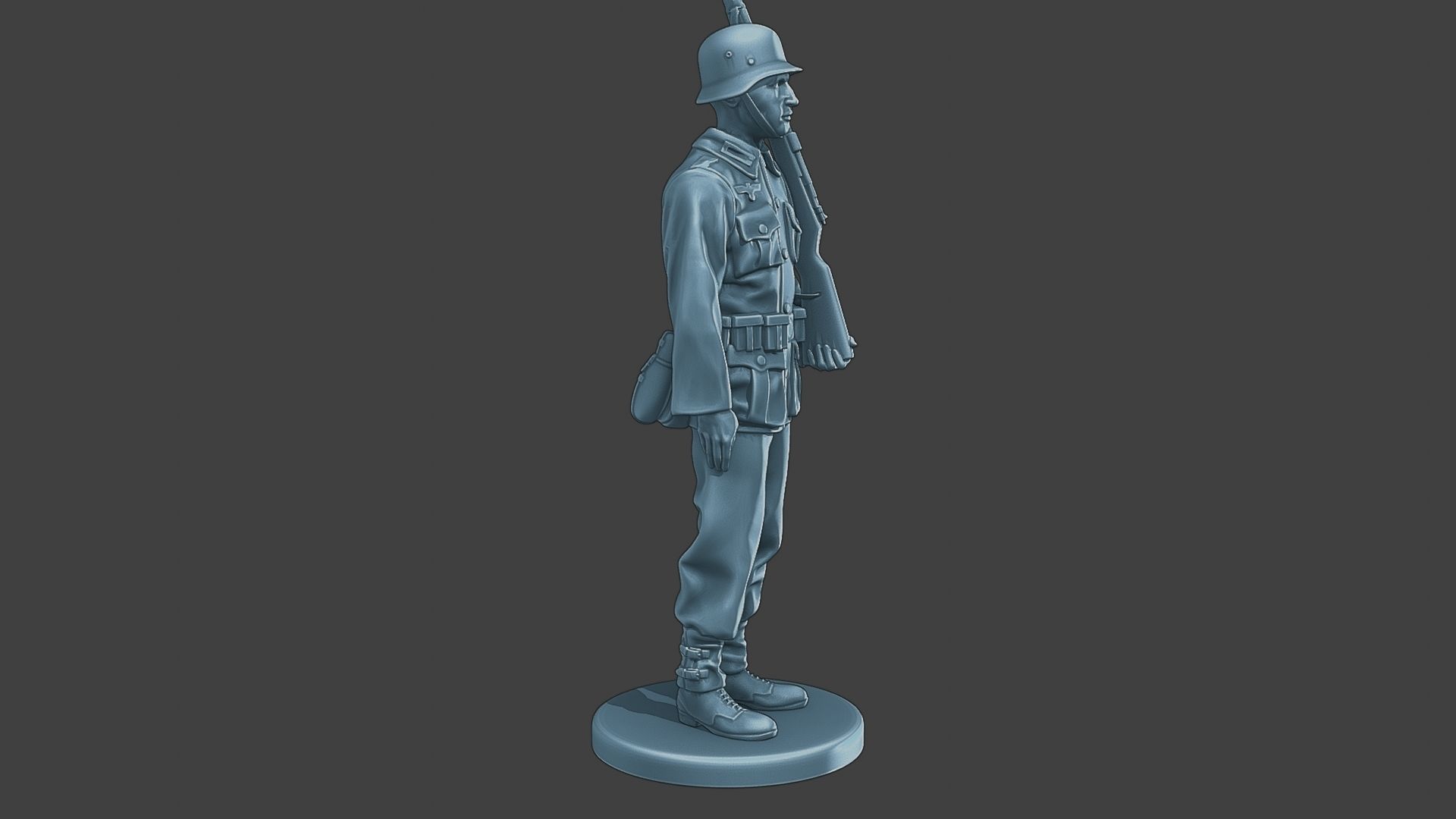 German soldier ww2 Attention G1 3D print model_9