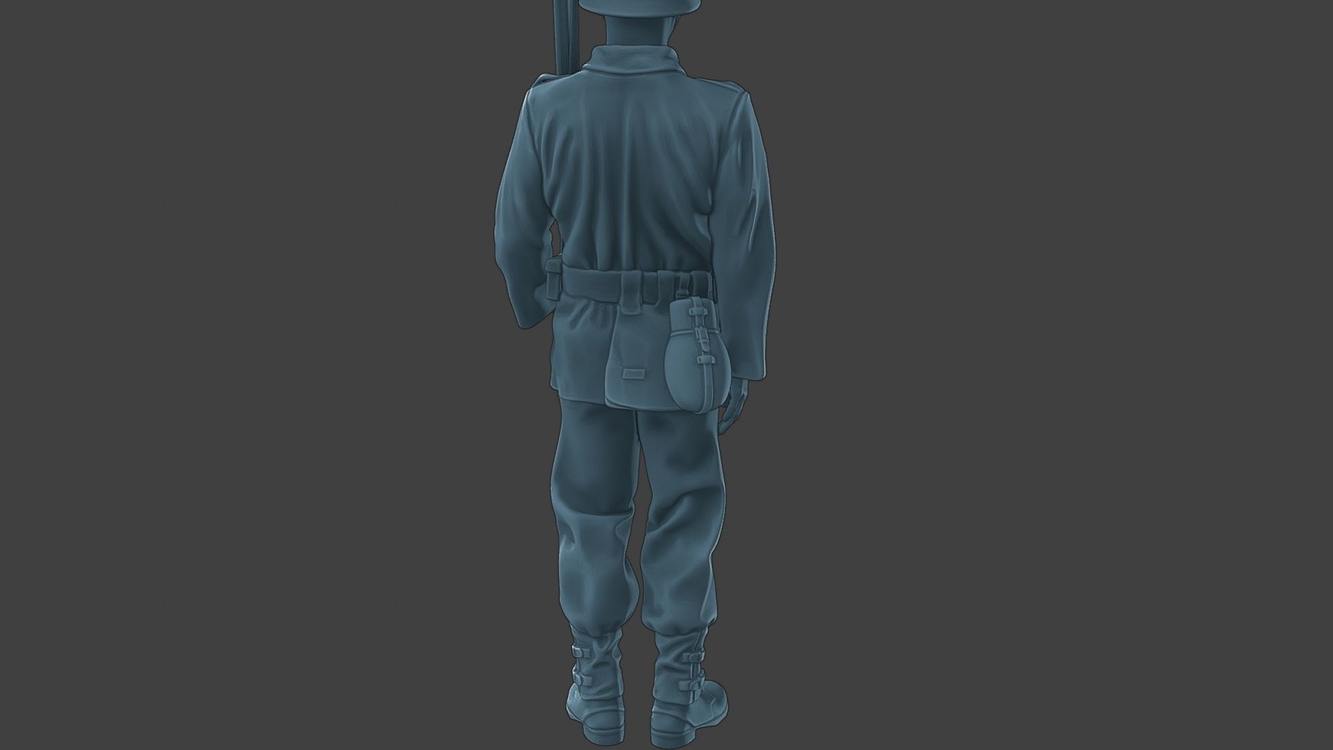 German soldier ww2 Attention G1 3D print model_25