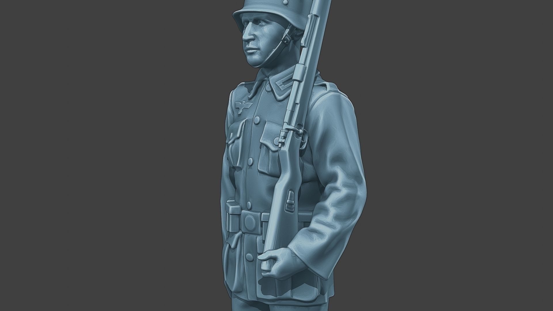 German soldier ww2 Attention G1 3D print model_18