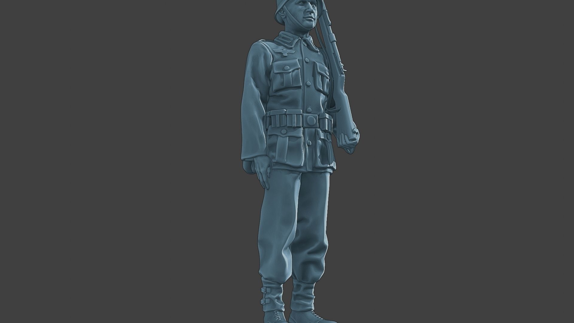 German soldier ww2 Attention G1 3D print model_13