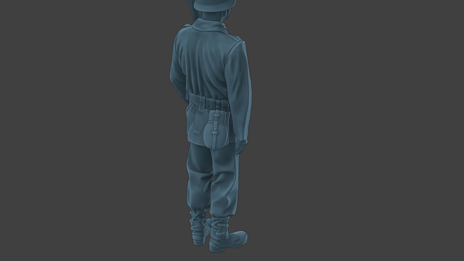 German soldier ww2 Attention G1 3D print model_24