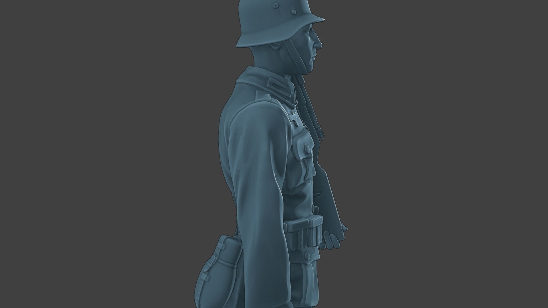 German soldier ww2 Attention G1 3D print model_20