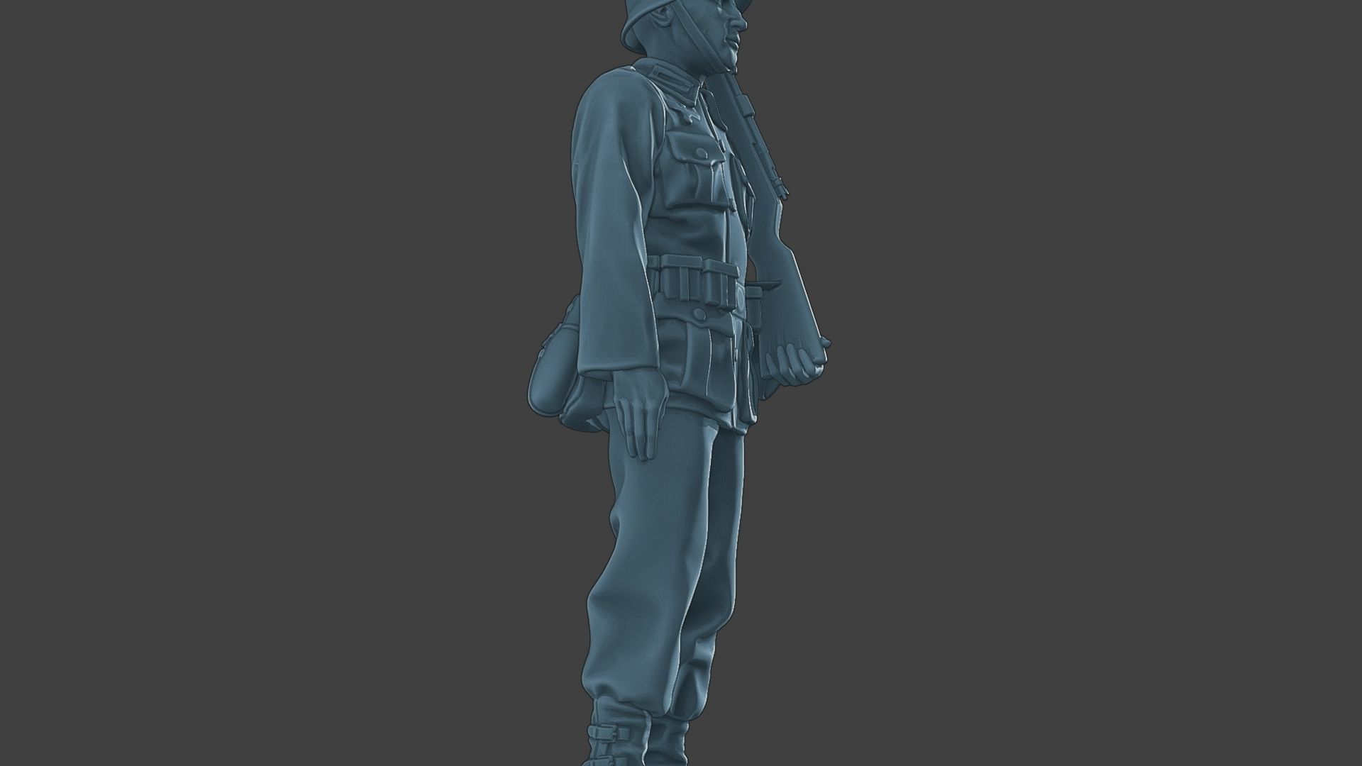 German soldier ww2 Attention G1 3D print model_29