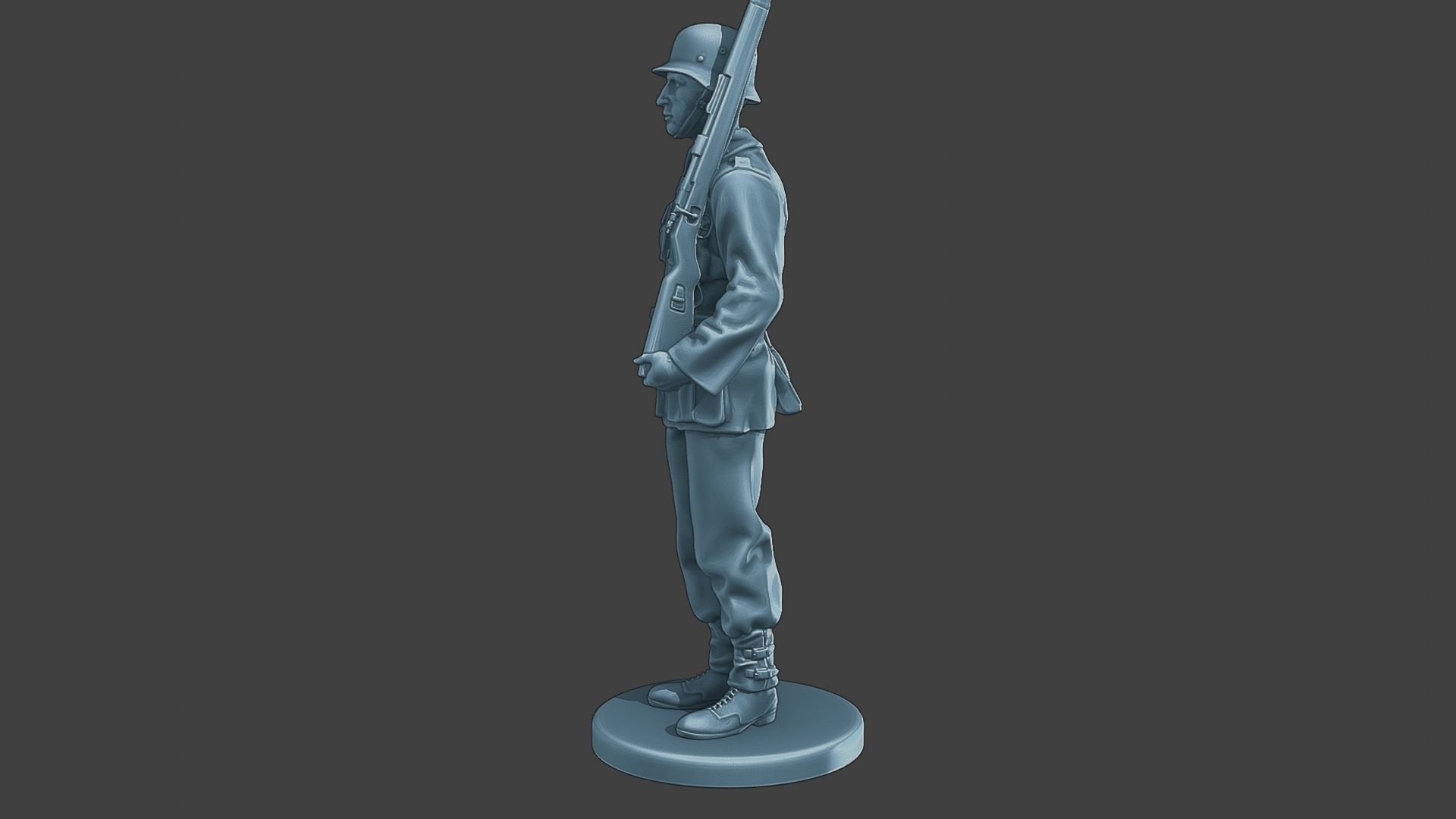 German soldier ww2 Attention G1 3D print model_3