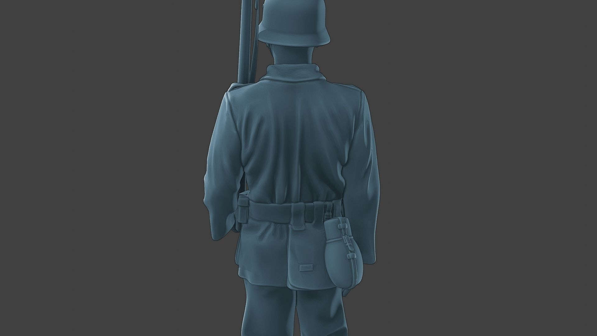 German soldier ww2 Attention G1 3D print model_21