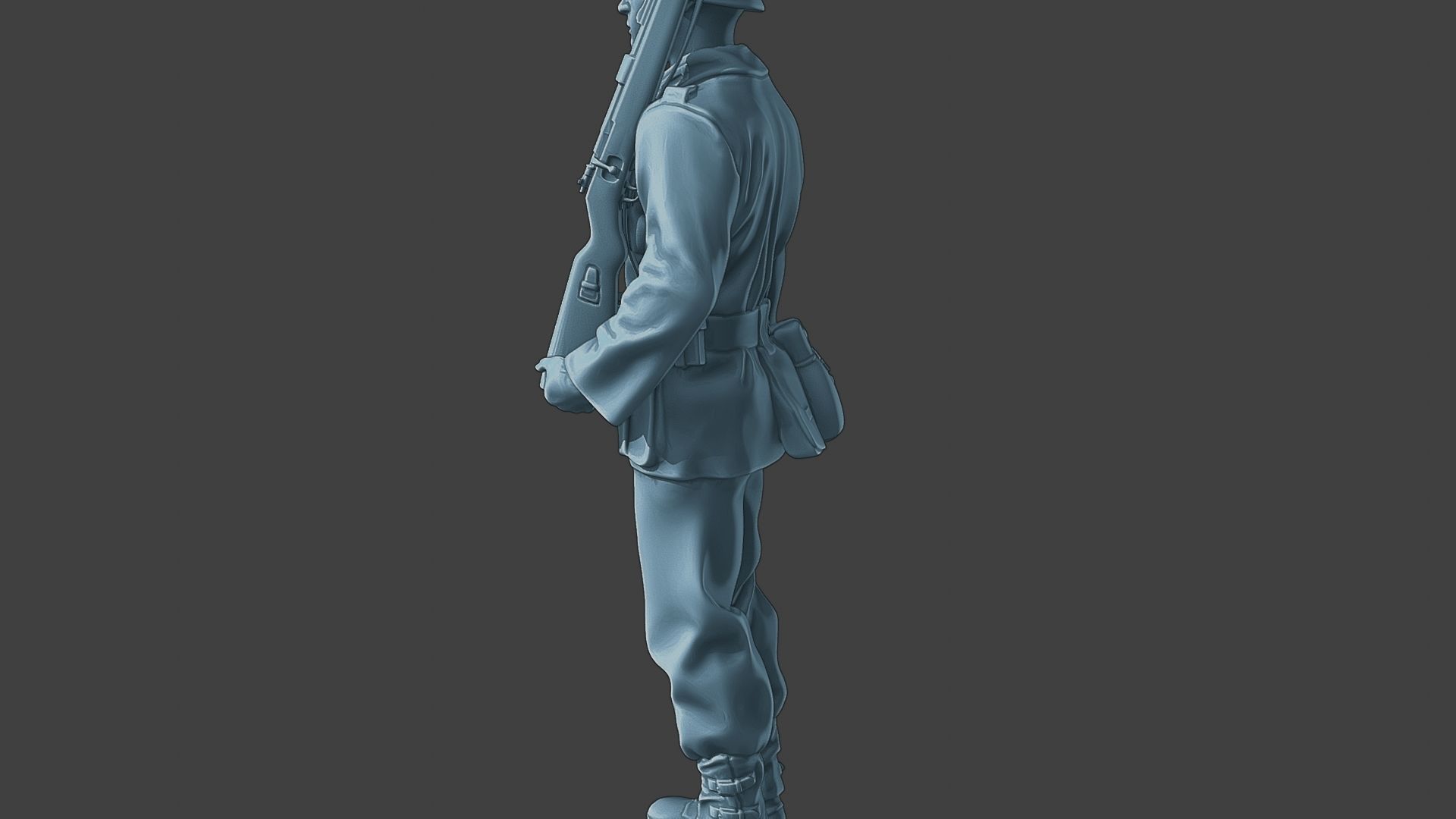 German soldier ww2 Attention G1 3D print model_26