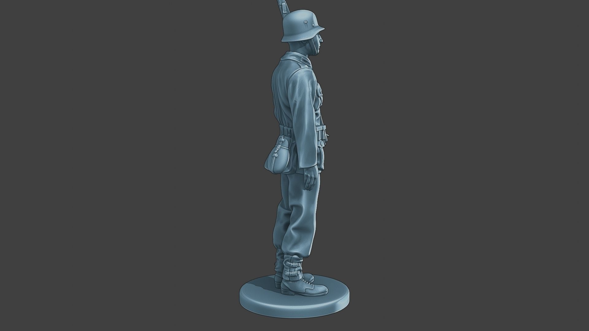 German soldier ww2 Attention G1 3D print model_8