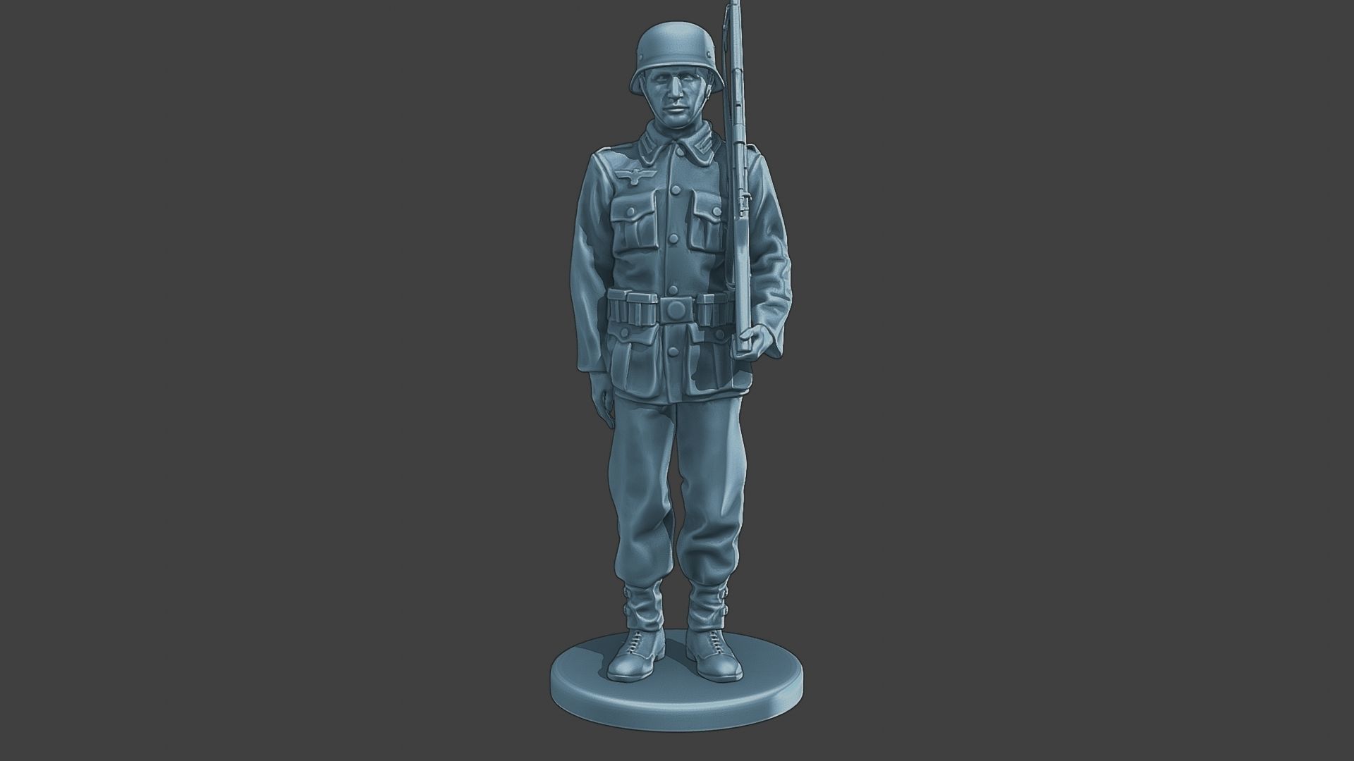 German soldier ww2 Attention G1 3D print model_1