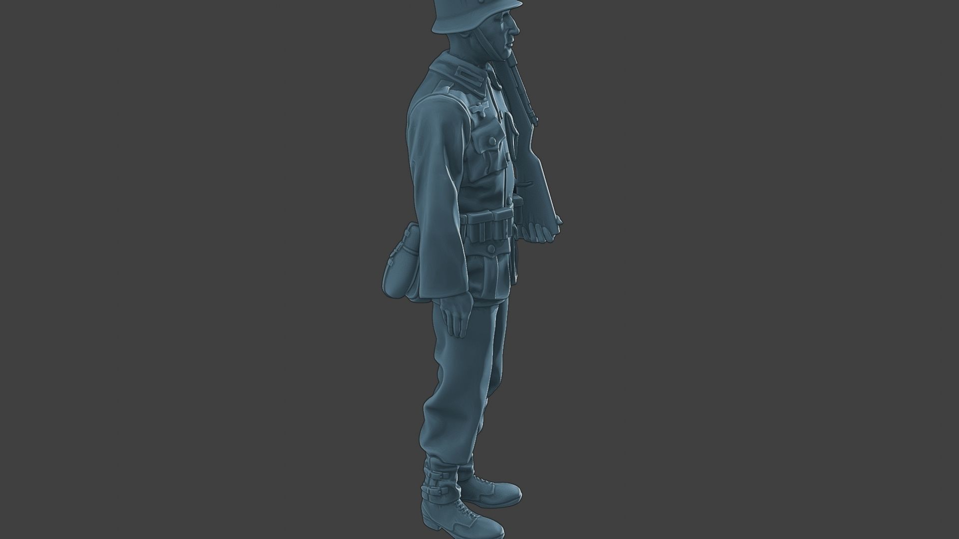 German soldier ww2 Attention G1 3D print model_30