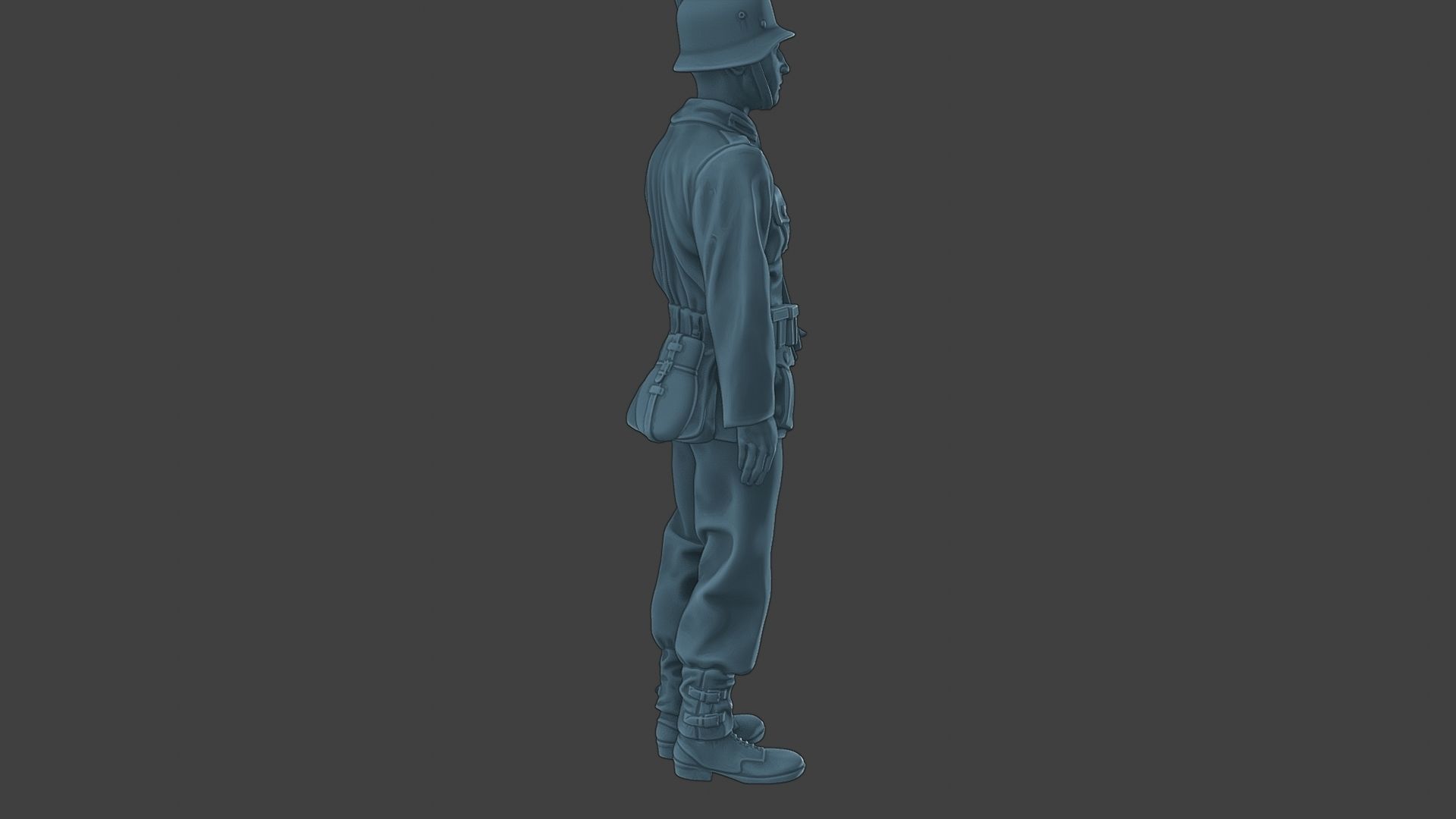 German soldier ww2 Attention G1 3D print model_31