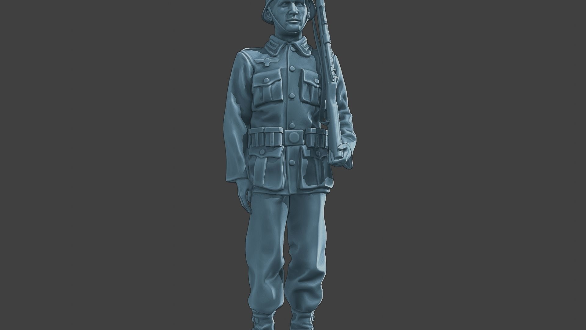 German soldier ww2 Attention G1 3D print model_28