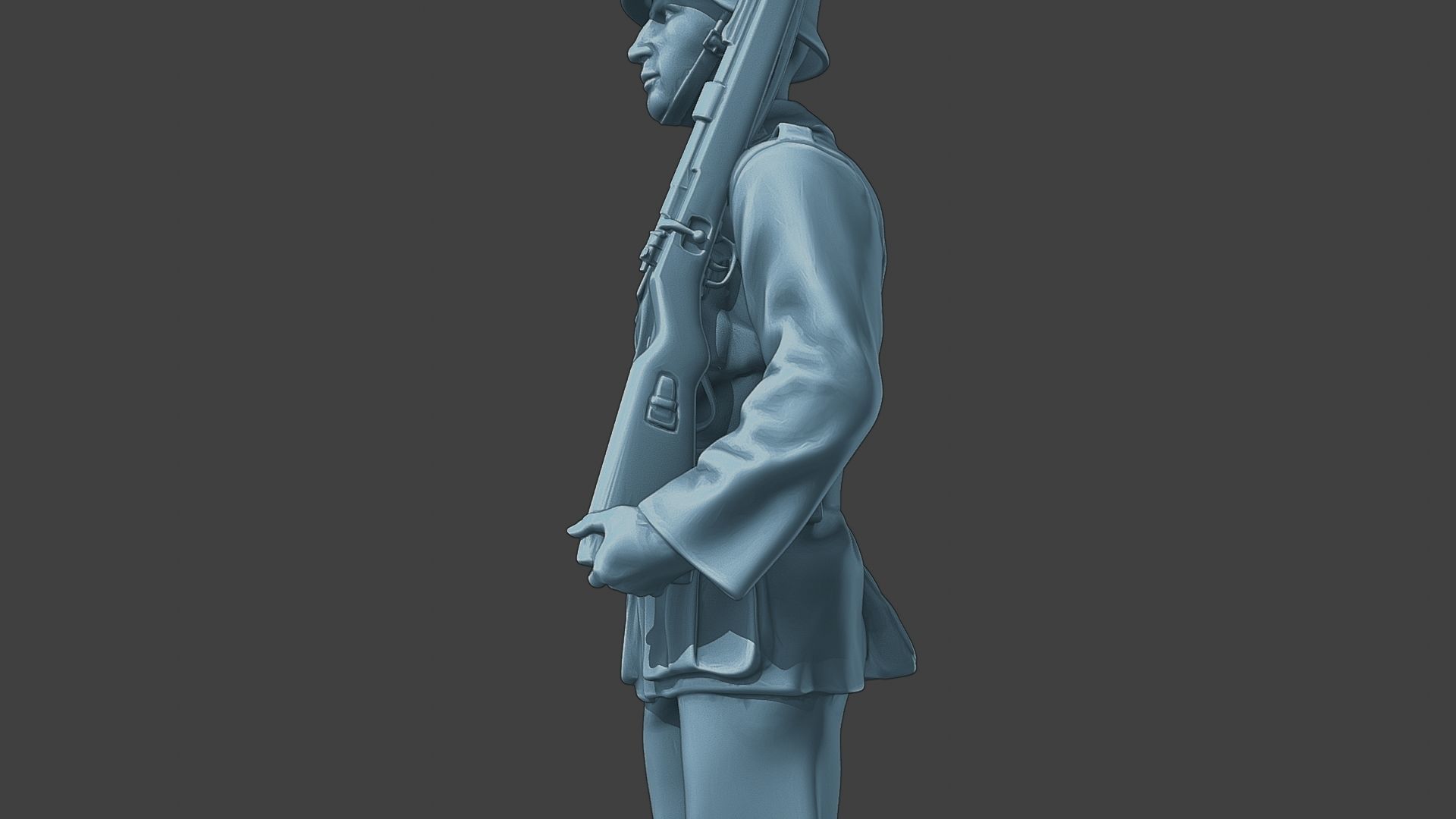 German soldier ww2 Attention G1 3D print model_17