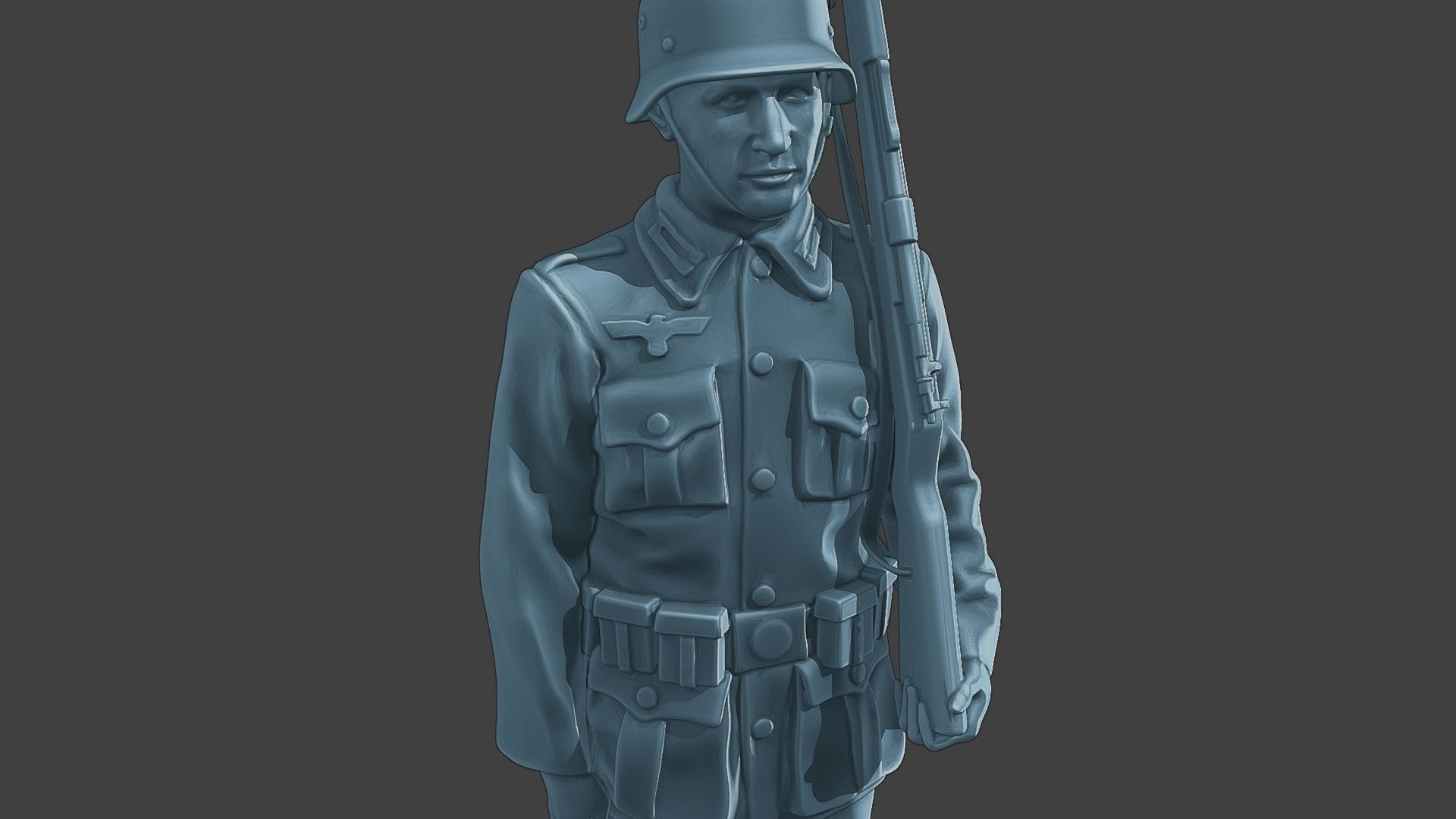 German soldier ww2 Attention G1 3D print model_19