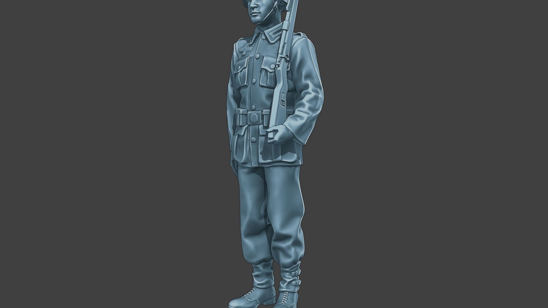 German soldier ww2 Attention G1 3D print model_27
