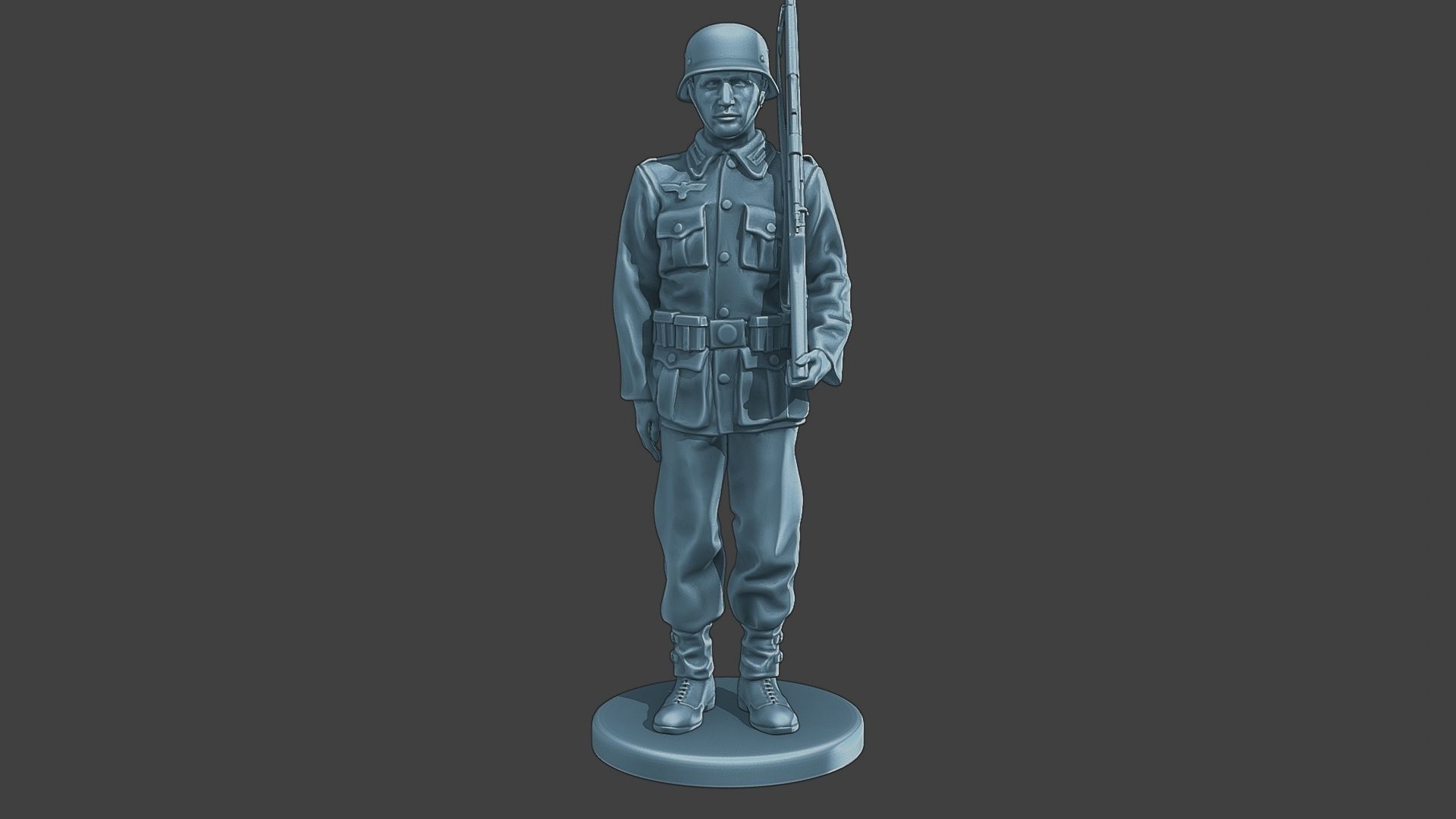 German soldier ww2 Attention G1 3D print model_11