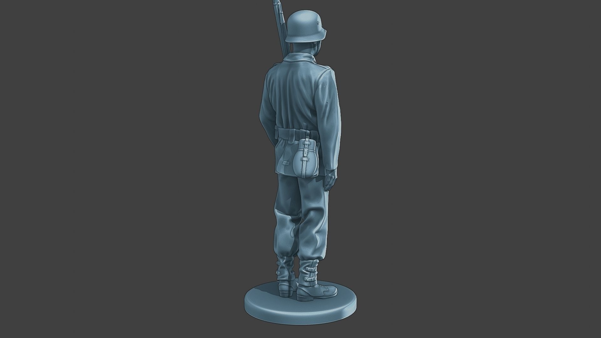 German soldier ww2 Attention G1 3D print model_7