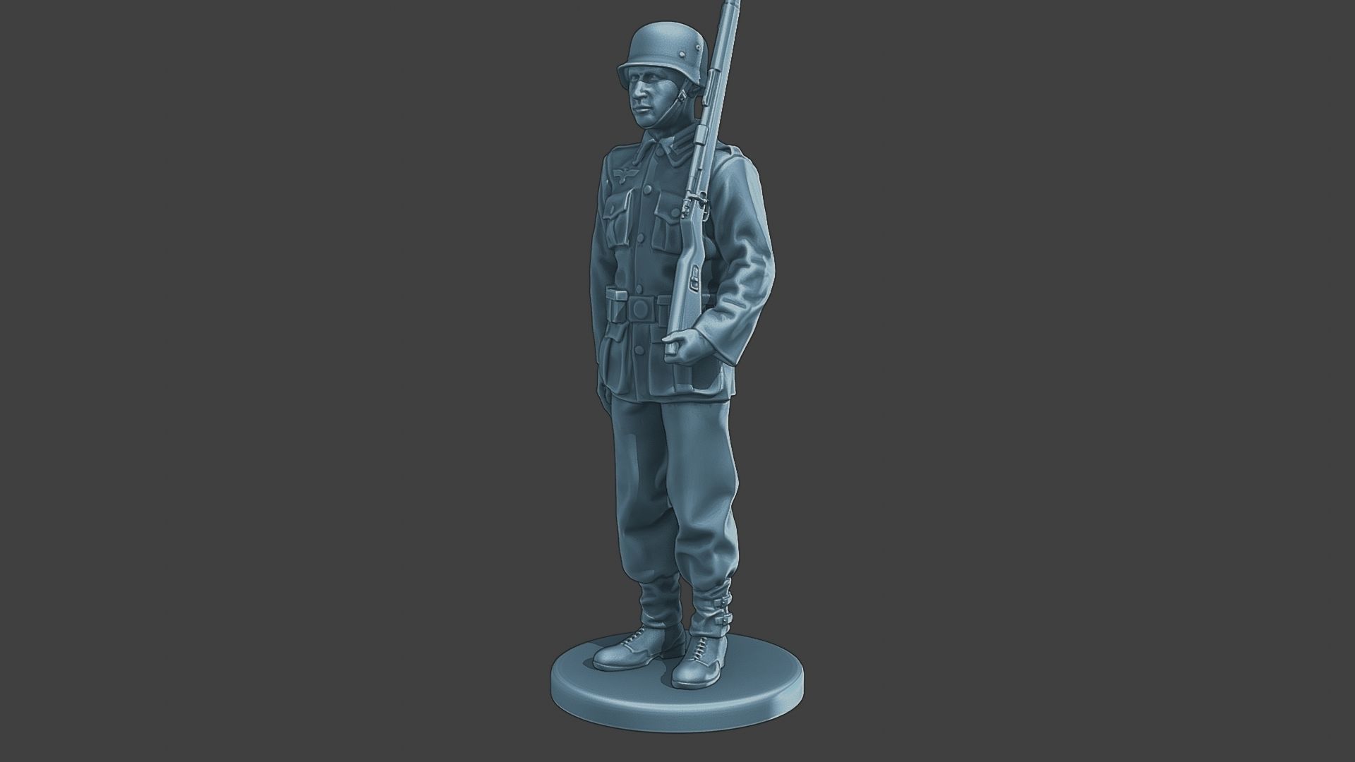 German soldier ww2 Attention G1 3D print model_2