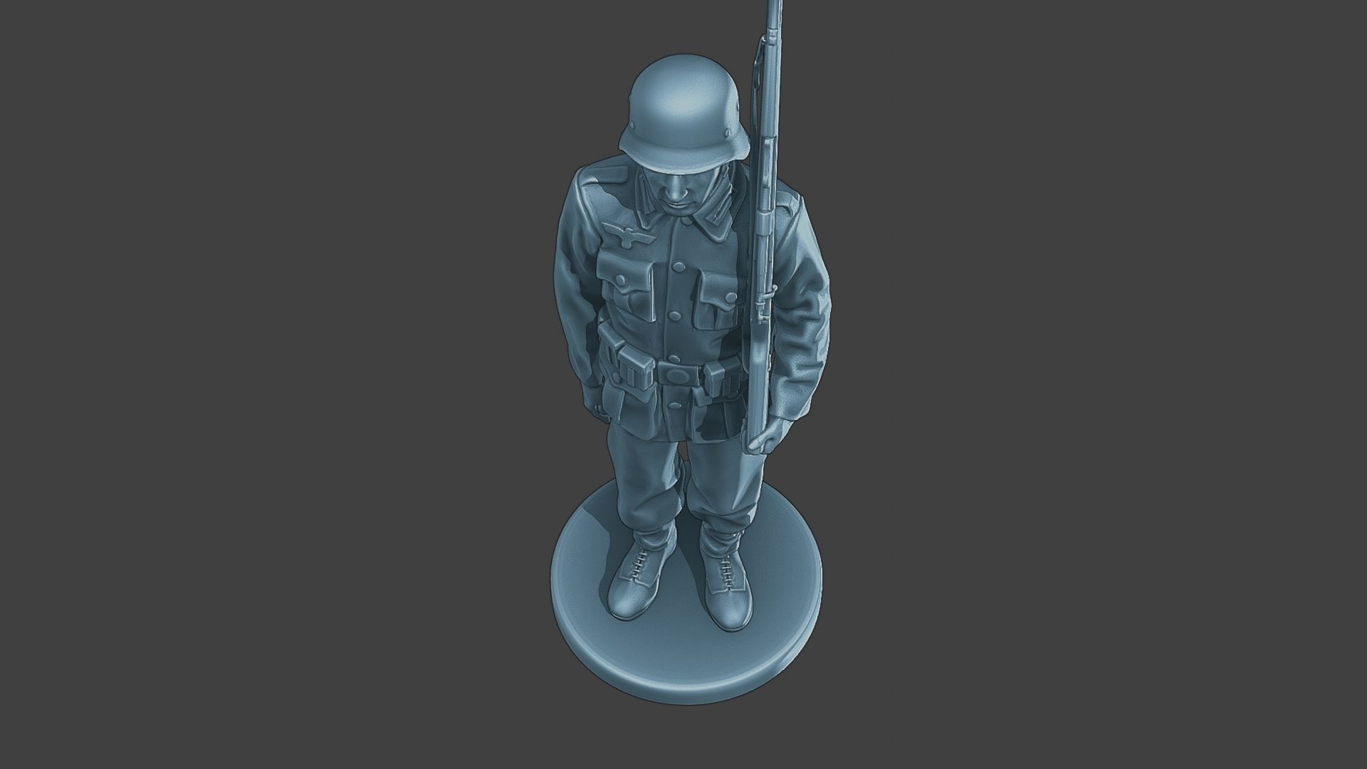 German soldier ww2 Attention G1 3D print model_14