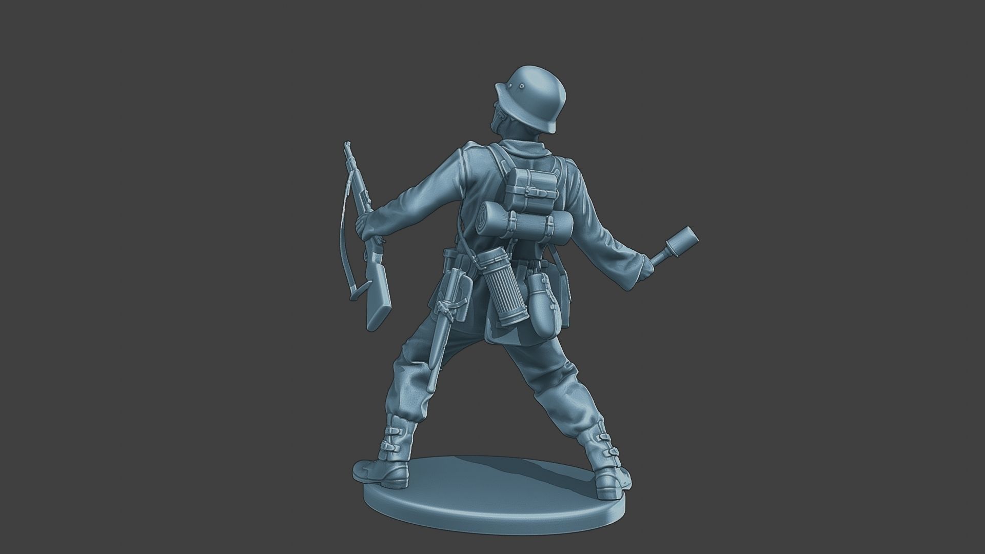 German soldier ww2 grenade G1 3D print model_4