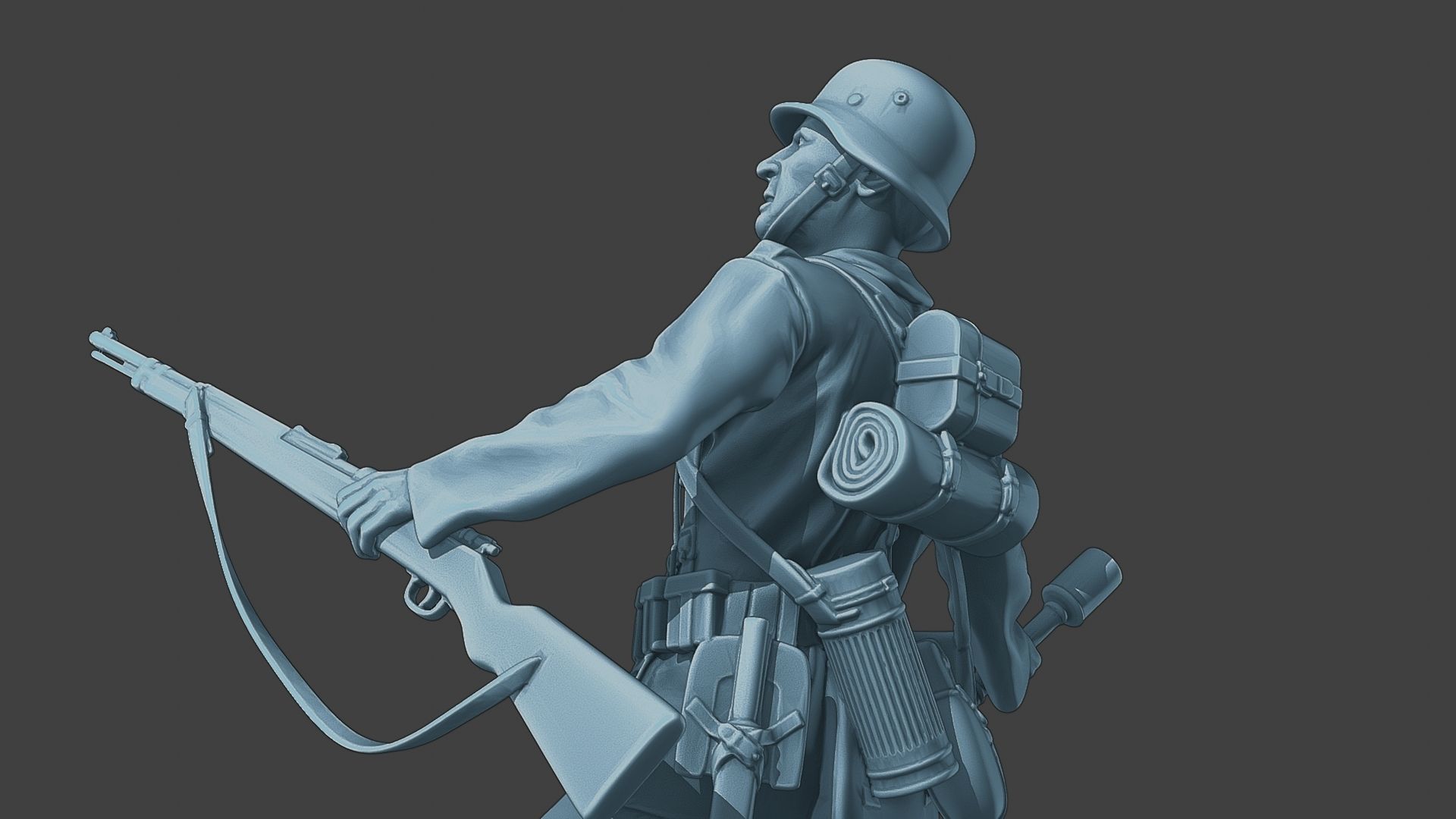 German soldier ww2 grenade G1 3D print model_17