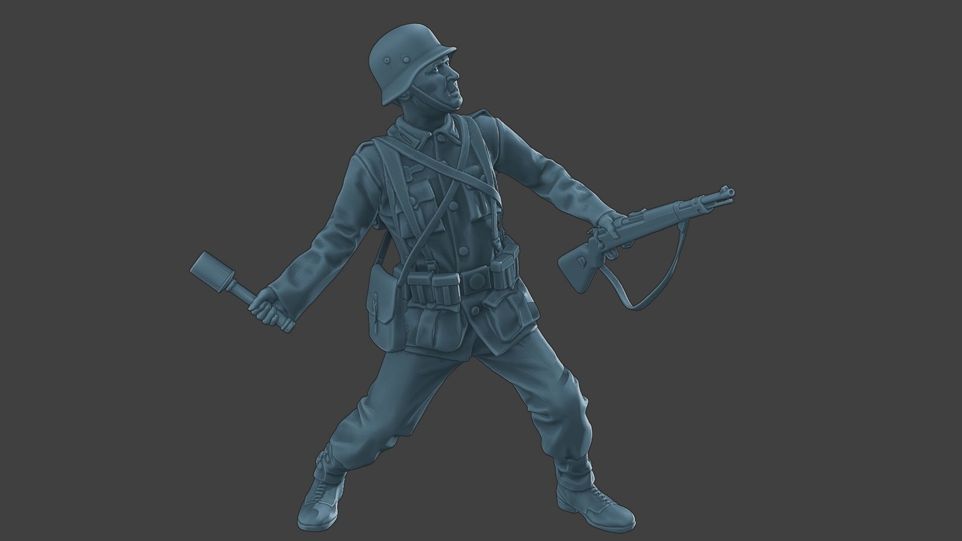 German soldier ww2 grenade G1 3D print model_30