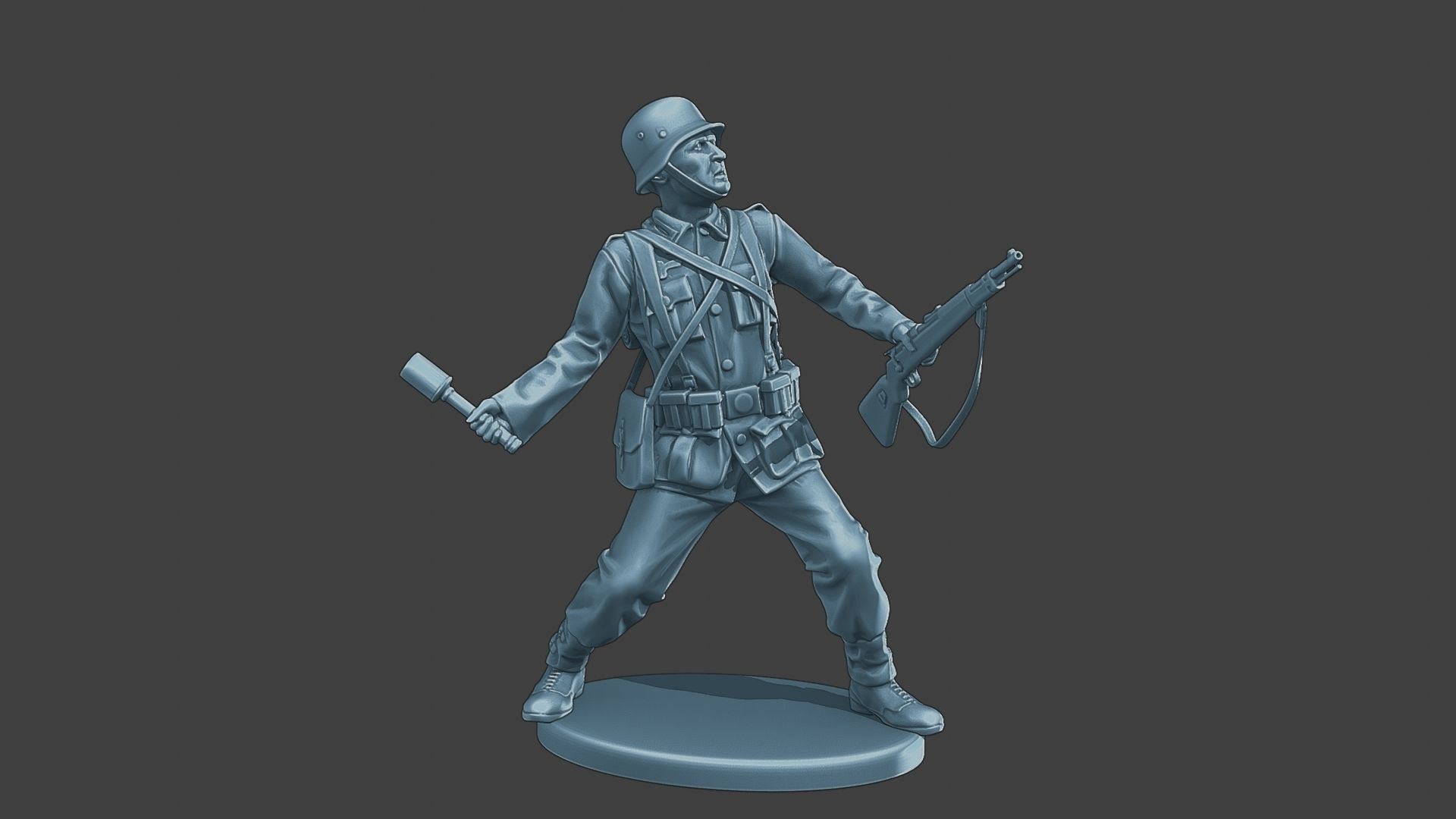 German soldier ww2 grenade G1 3D print model_9