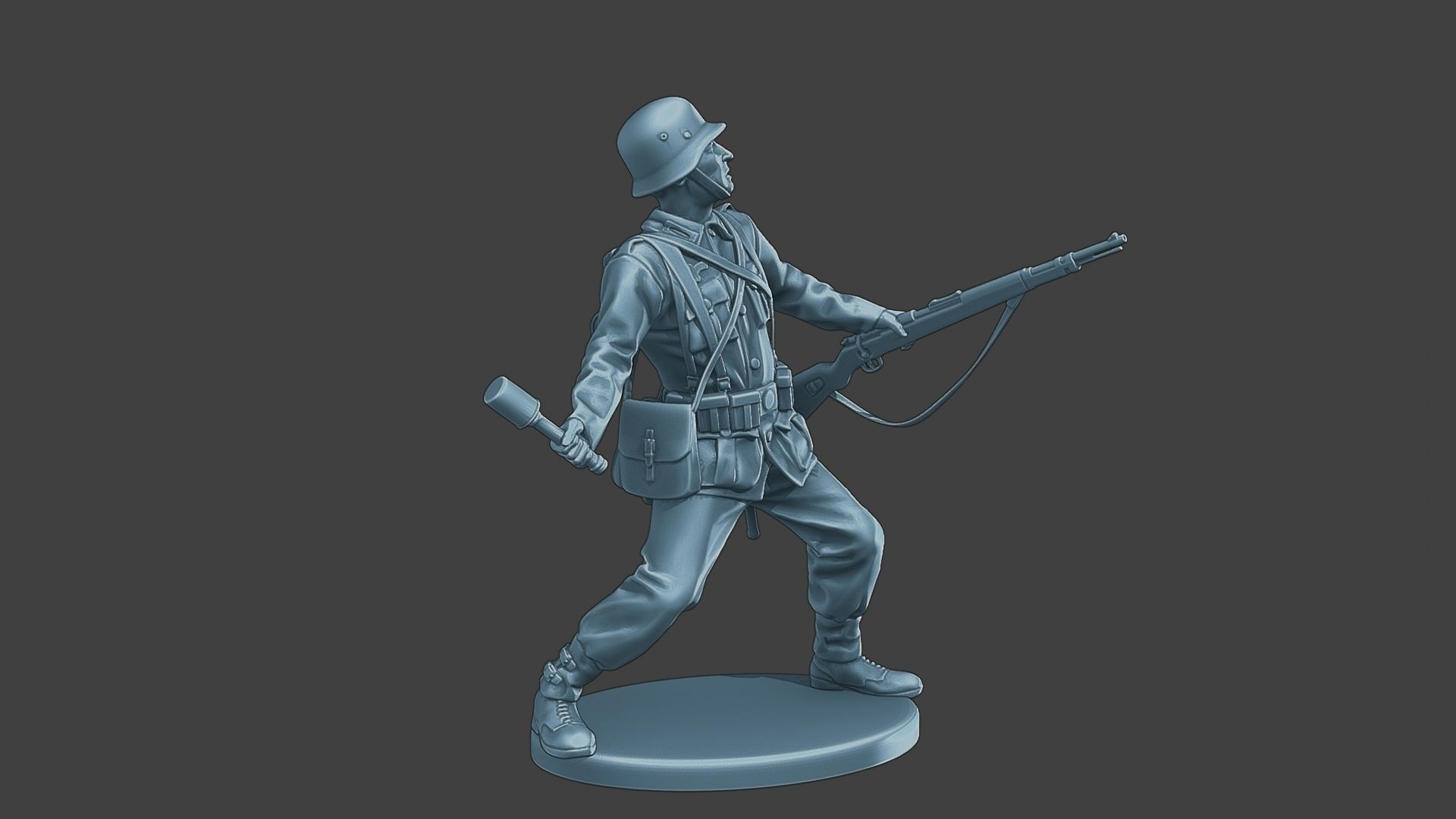 German soldier ww2 grenade G1 3D print model_8