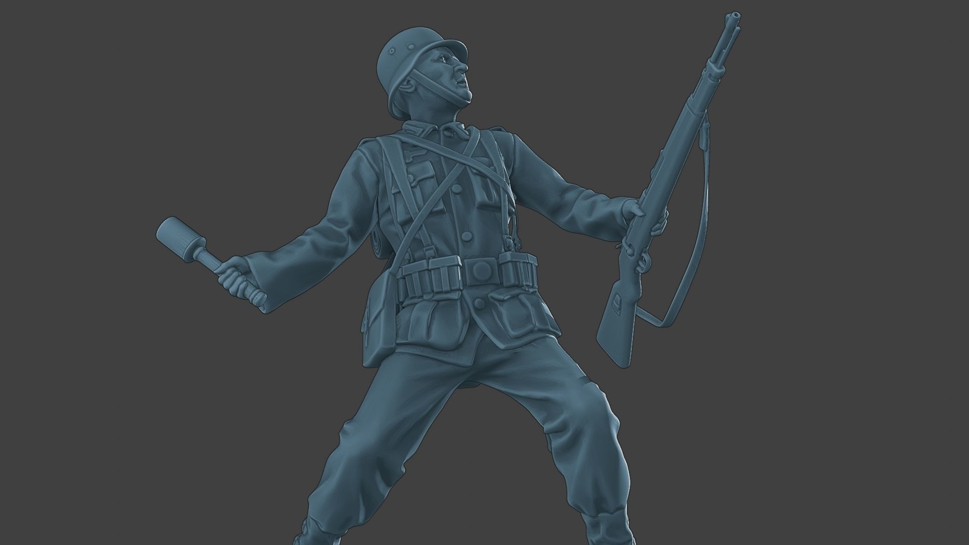 German soldier ww2 grenade G1 3D print model_29