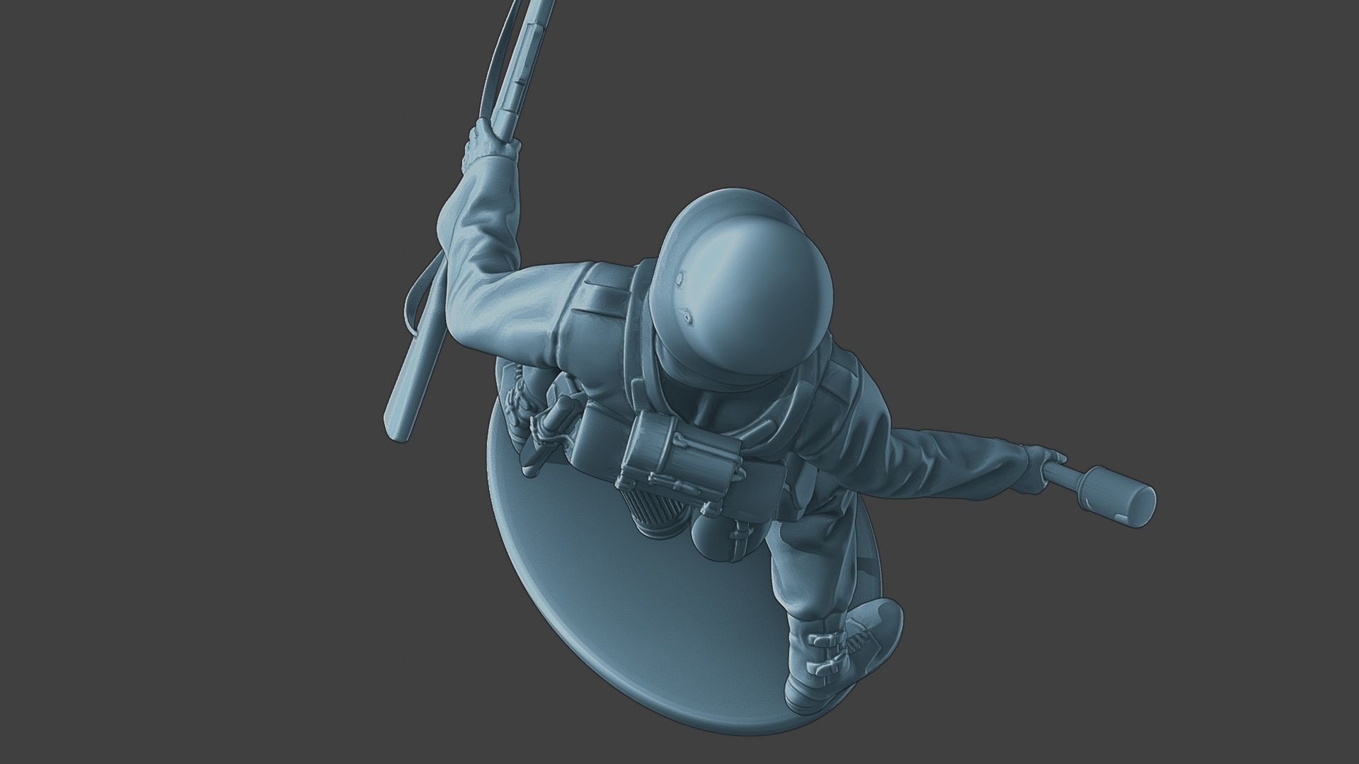 German soldier ww2 grenade G1 3D print model_16