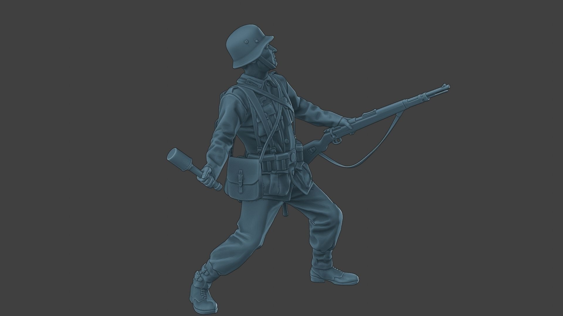 German soldier ww2 grenade G1 3D print model_31