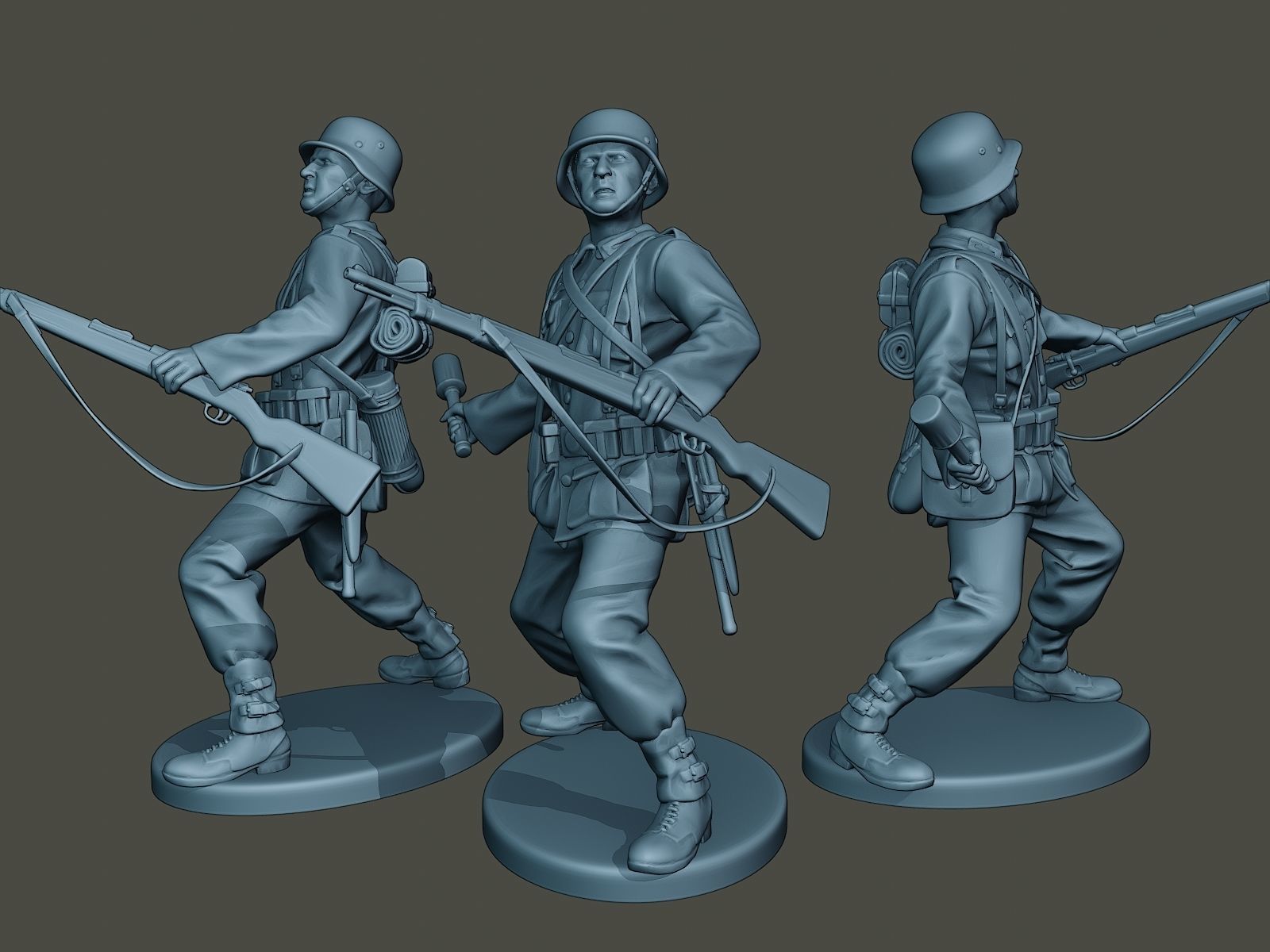 German soldier ww2 grenade G1 3D print model_32