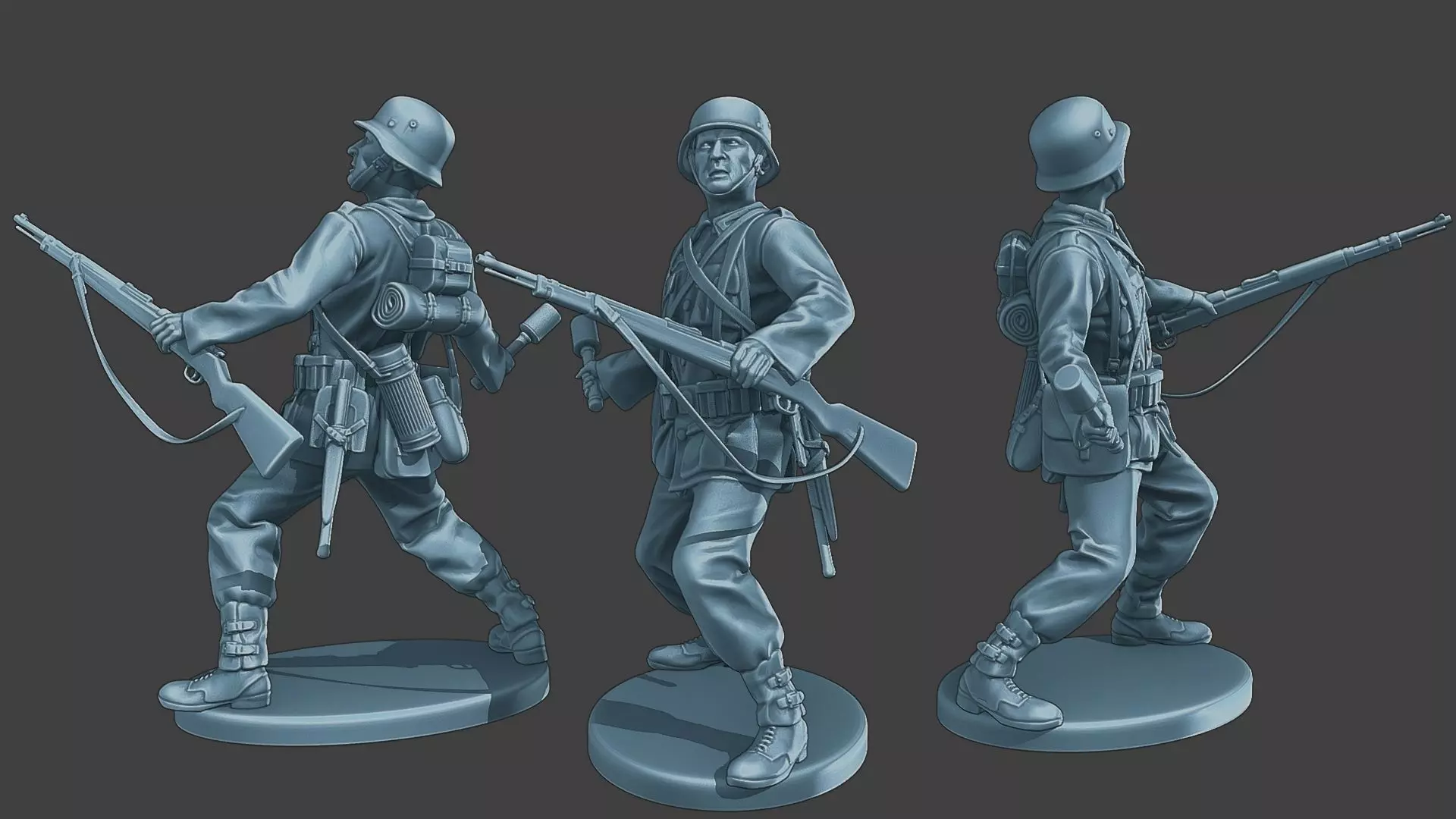 German soldier ww2 grenade G1 3D print model_0