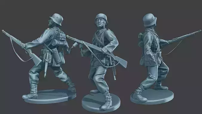German soldier ww2 grenade G1 3D print model