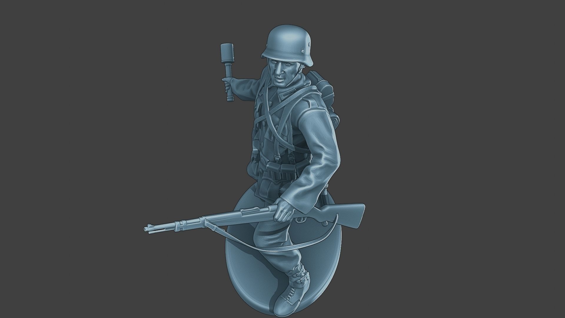 German soldier ww2 grenade G1 3D print model_14