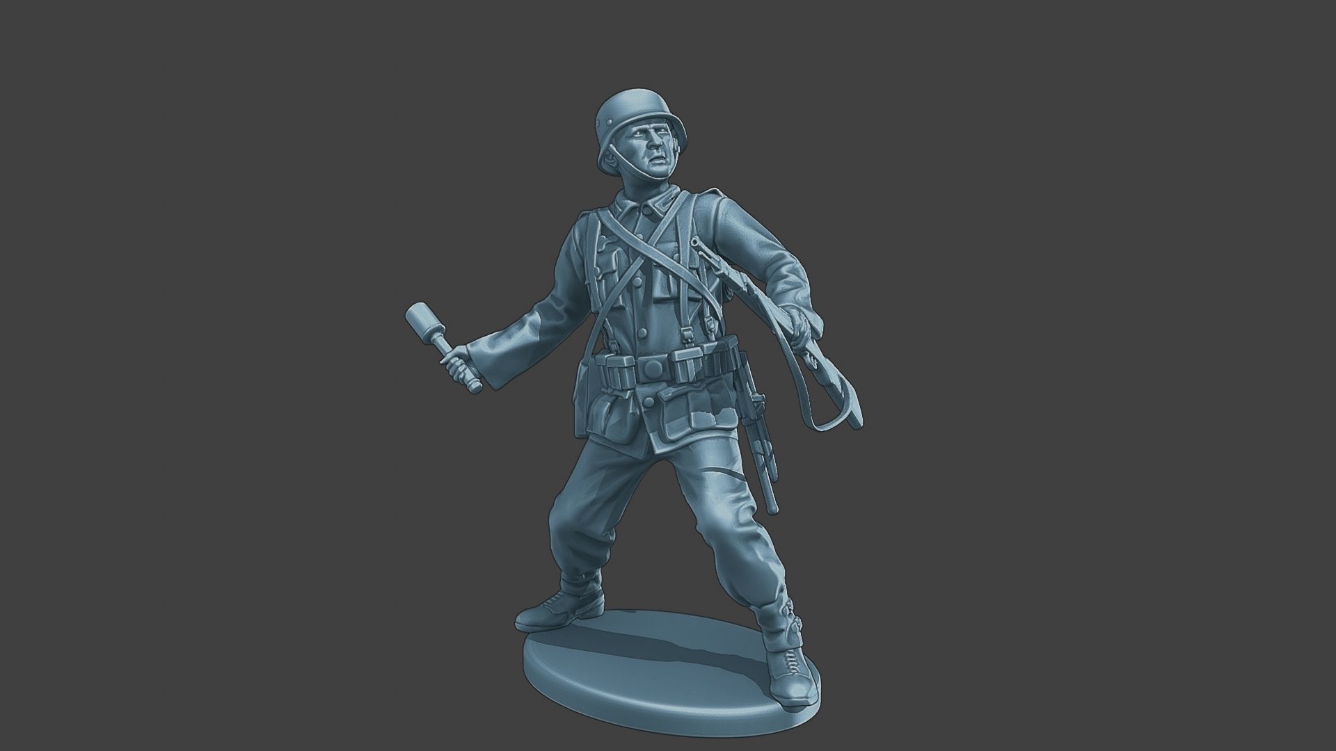 German soldier ww2 grenade G1 3D print model_10