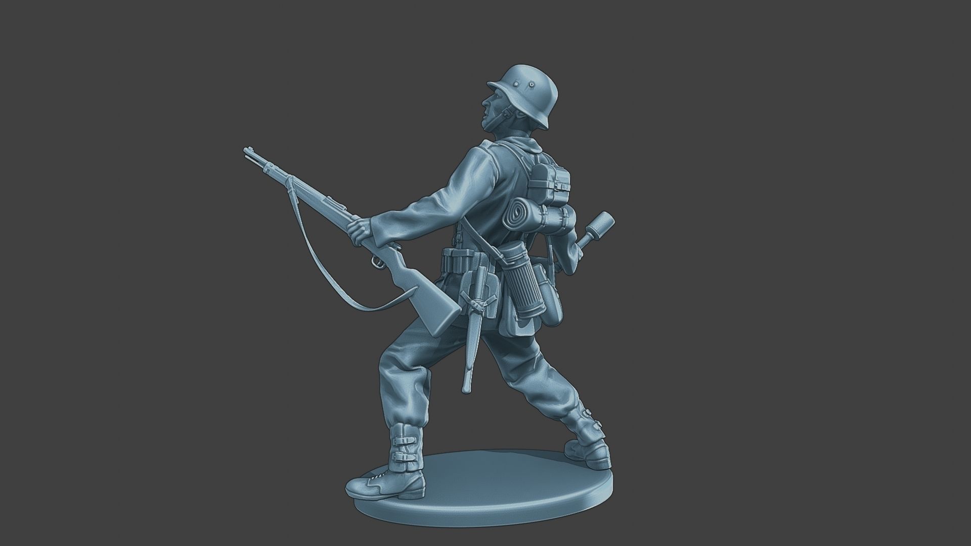 German soldier ww2 grenade G1 3D print model_3