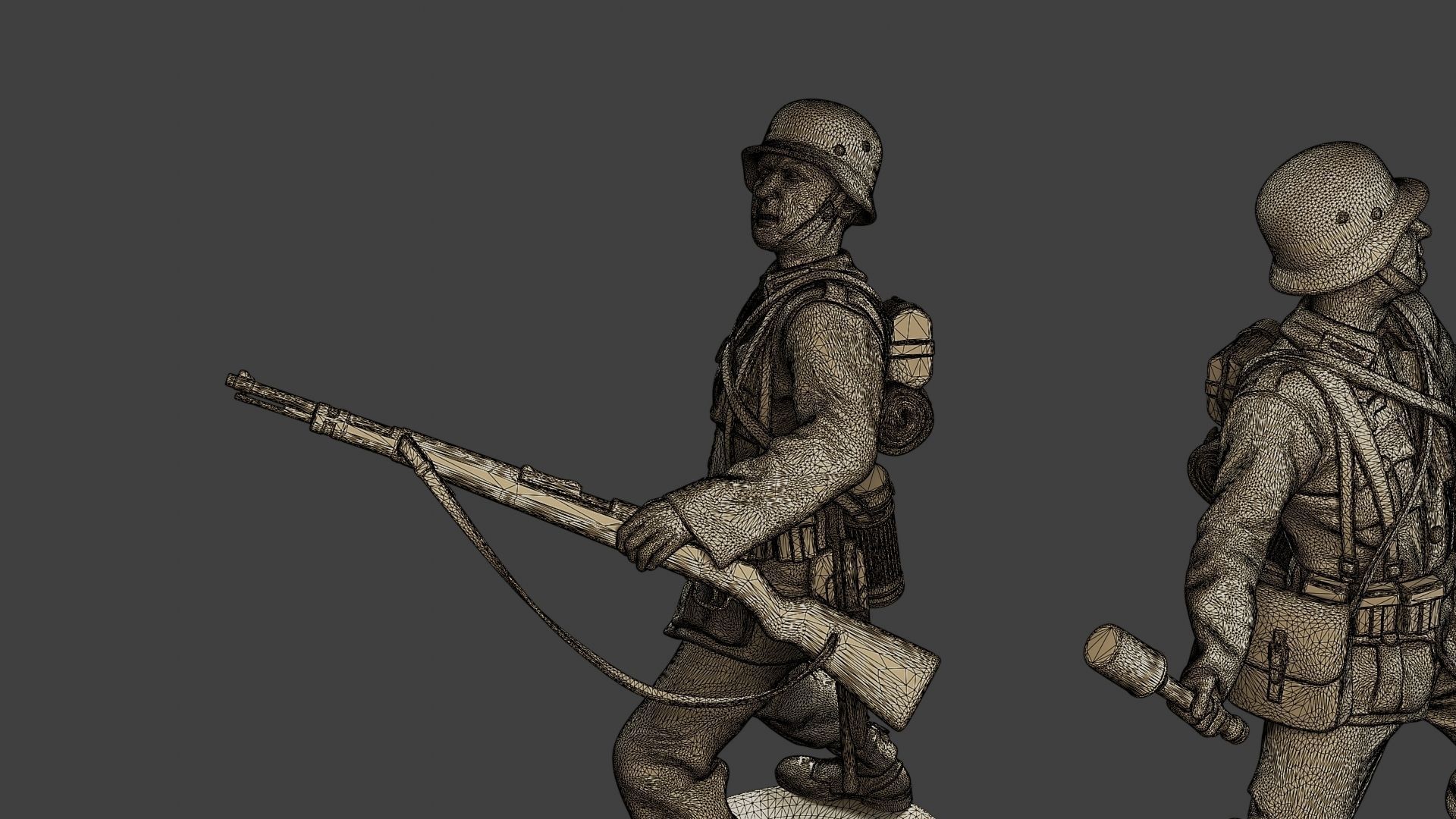 German soldier ww2 grenade G1 3D print model_12