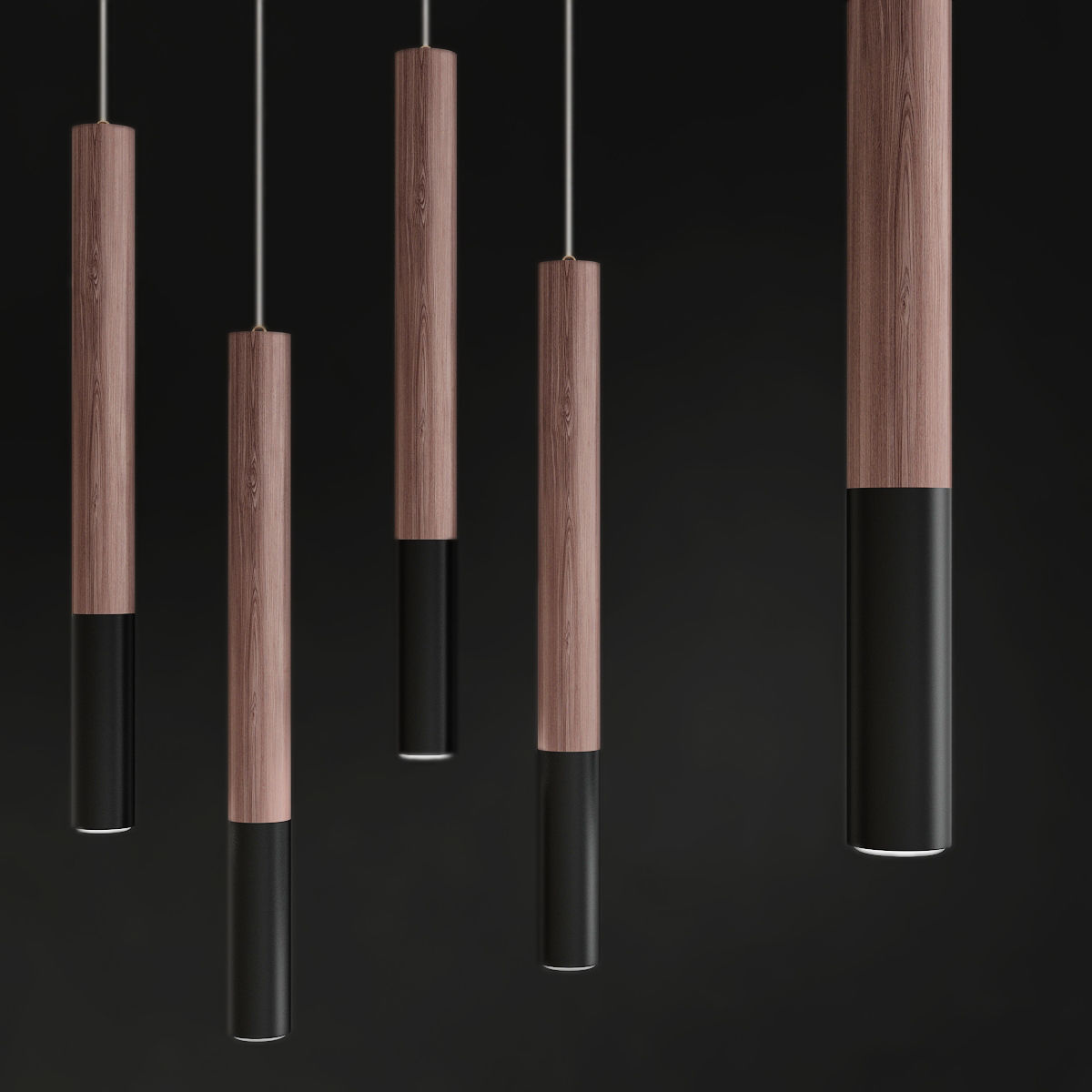 Chandelier 3d model collection 10 Pieces Low-poly 3D model_8